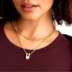Madewell Two-Pack U Pendant Necklace Set